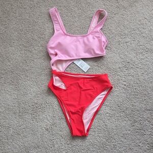 Cupshe x Kittenish Bikini with Pink and Red